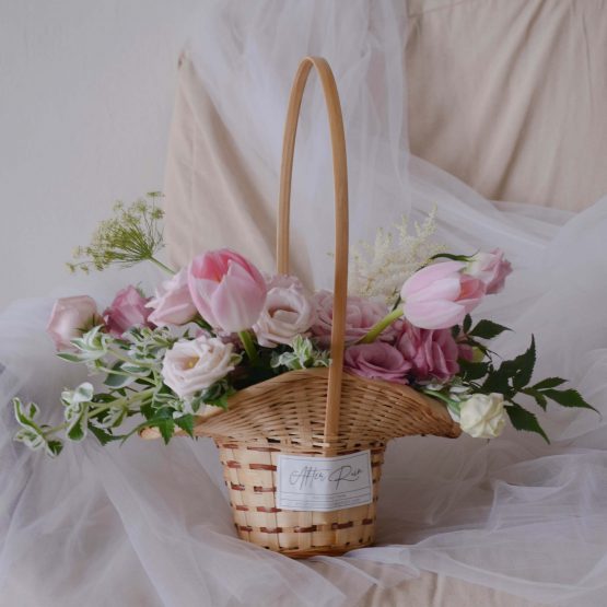 Rain's pastel flower basket by AfterRainFlorist, PJ Florist