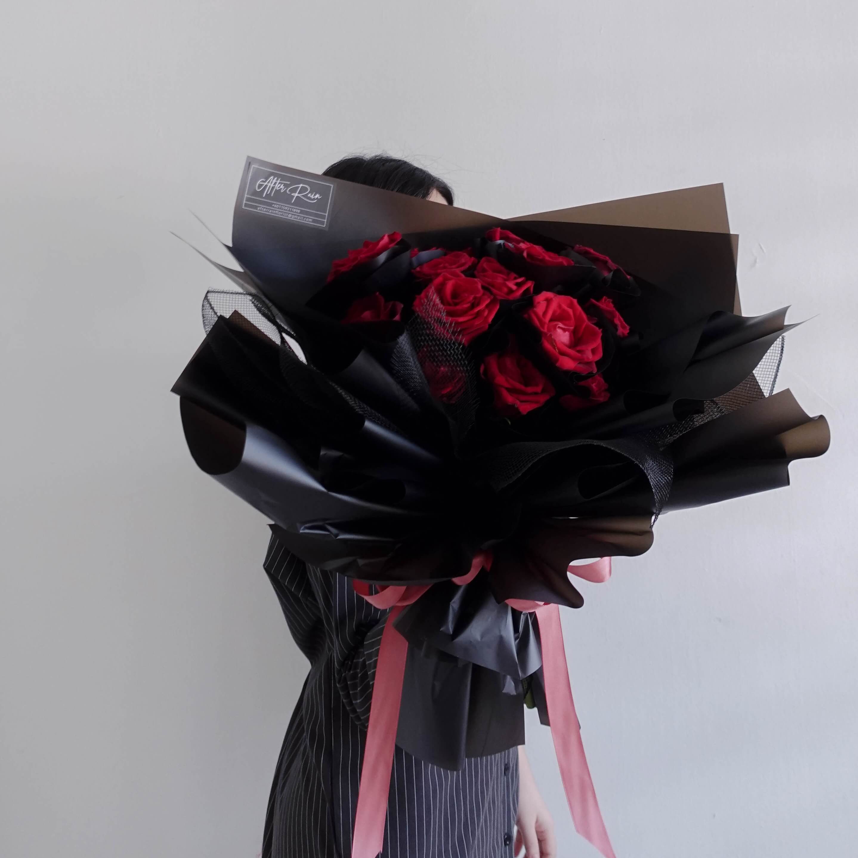 Valentine's Day VDAY Flower & Gift 2021 Forever Love Fresh Flower Red Rose Bouquet by AfterRainFLorist, PJ (Malaysia) online Florist,KL & Selangor / Klang Valley Flower Delivery Service
