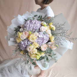 Super Large Fresh Flower Bouquet Featuring Lilac Hydrangeas and other flowers by AFTERRAINFLORIST