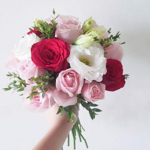 Classic Style Round Bridal Bouquet by AFTERRAINFLORIST