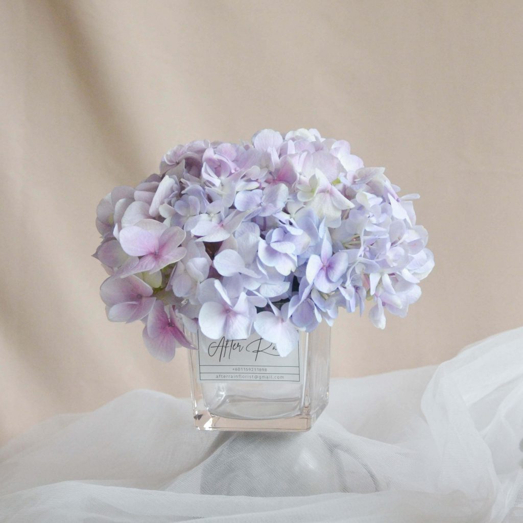 Fresh Flower on Glass Vase by AFTERRAINFLORIST