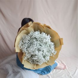 Super Large Fresh White Baby Breath Bouquet by AFTERRAINFLORIST