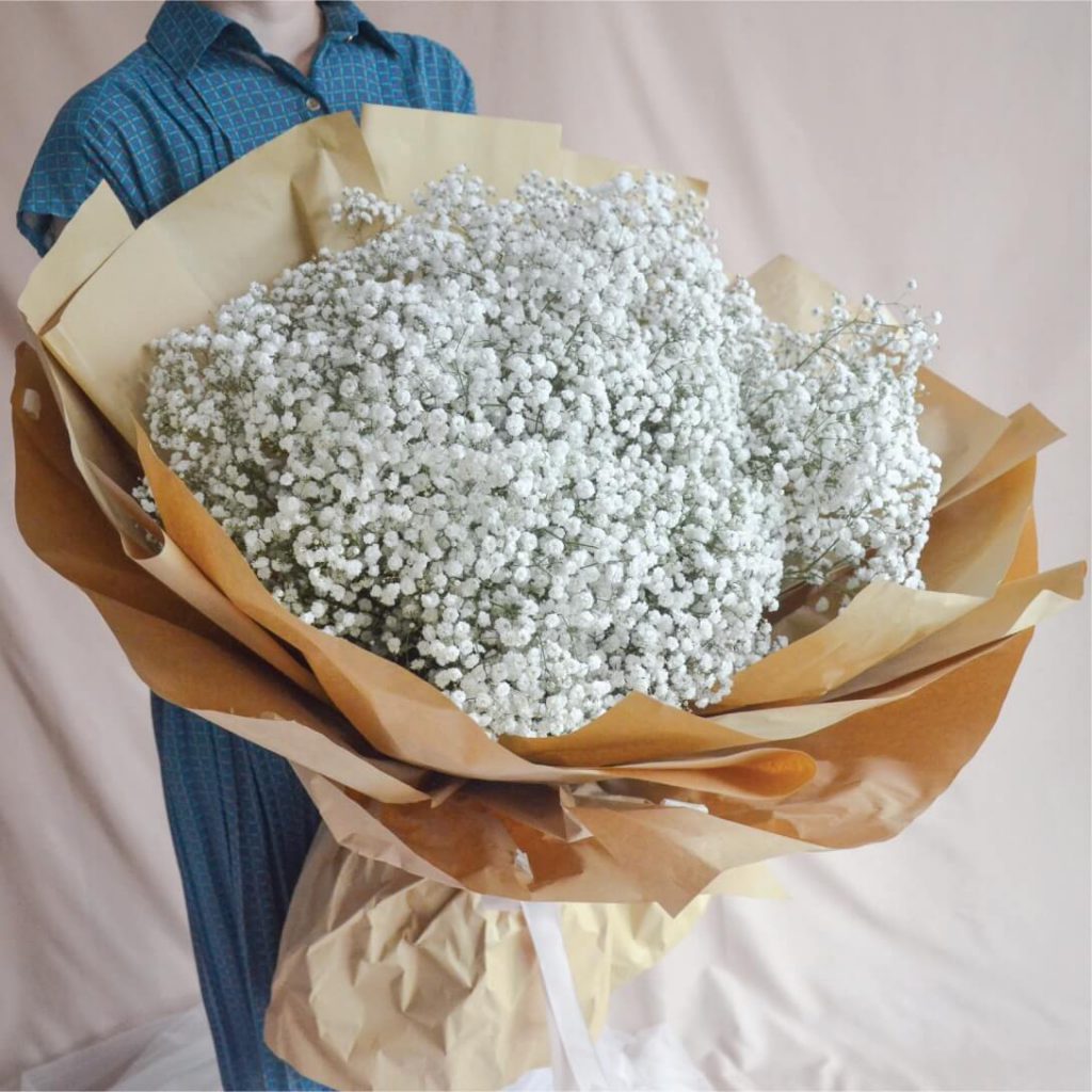 Super Large Fresh White Baby Breath Bouquet by AFTERRAINFLORIST