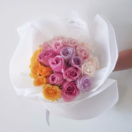 Ombre Style Fresh Flower Bouquet by AFTERRAINFLORIST