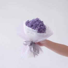 Dried Purple Baby Breath Bouquet by AFTERRAINFLORIST