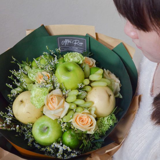 Green Series - Ideal Green Buah Bouquet by AFTERRAINFLORIST