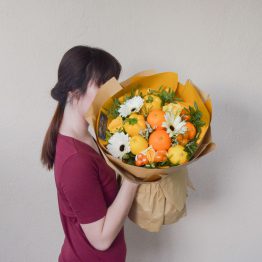 Orange Series - Warm Orange Buah Bouquet by AFTERRAINFLORIST