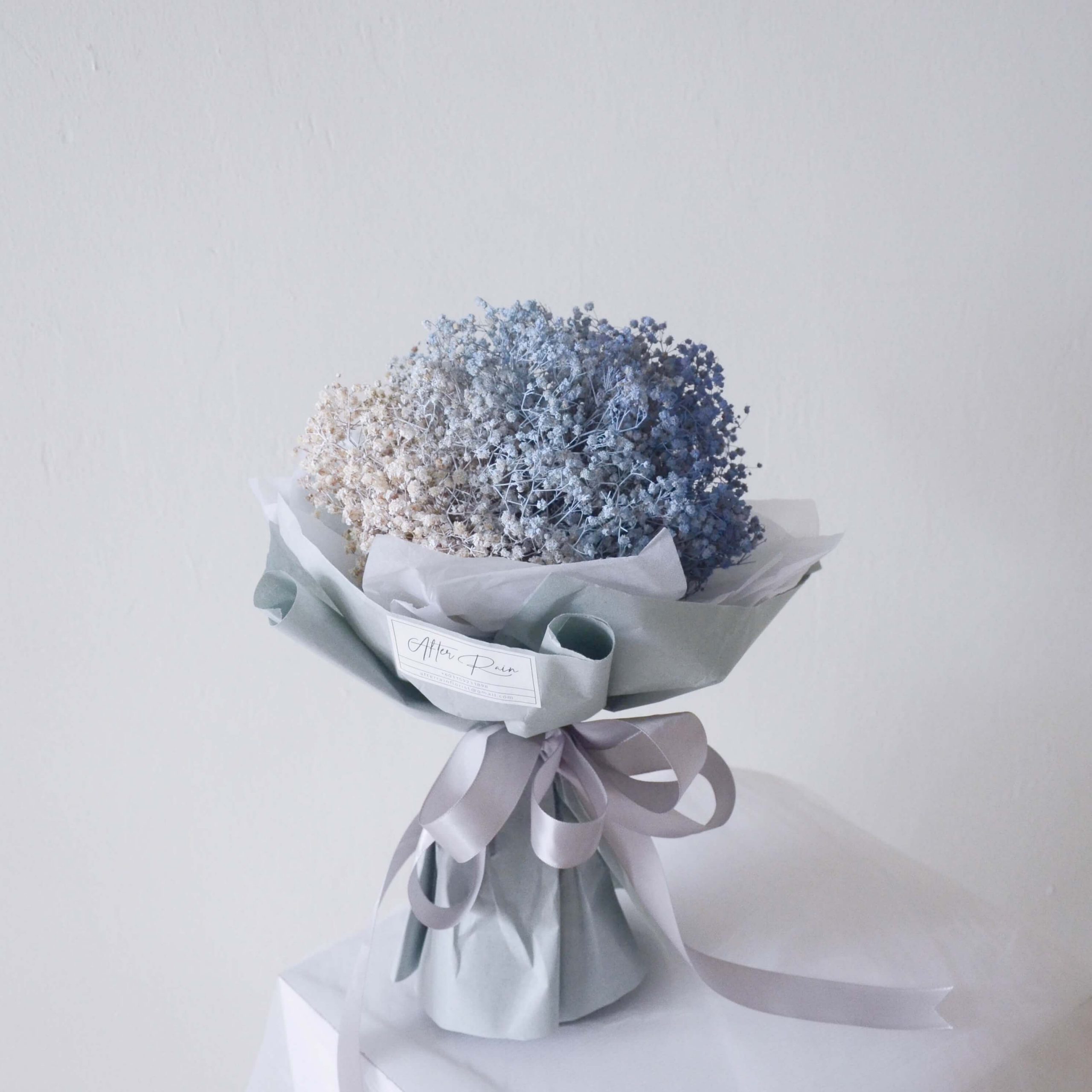 Piplup Dried Flower Bouquet by AFTERRAINFLORIST Dried Baby Breath Bouquet Sprayed in Shades of Blue by AFTERRAINFLORIST