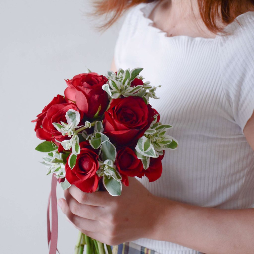 Mini Fresh Bridal Bouquet by AFTERRAINFLORIST