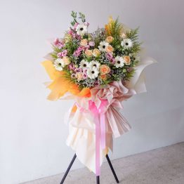 Grand Opening Congratulatory flower Stand by AFTERRAINFLORIST, PJ KL Florist- flower delivery service.