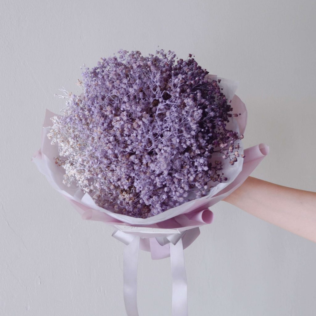 Purple ombre Dried Baby Breath Flower Bouquet by AfterRainFlorist, PJ Florist, KL & Selangor Flower Delivery Service