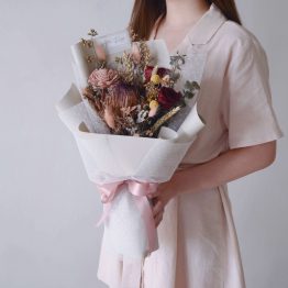Shy Shy Lady Dried Flower Bouquet byAfterRainFlorist, PJ Florist, KL & Selangor Flower Delivery Service