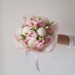 Something Pink Mix Fresh Flower Wrapping Bouquet by AfterRainFlorist, PJ Florist, KL & Selangor Flower Delivery Service