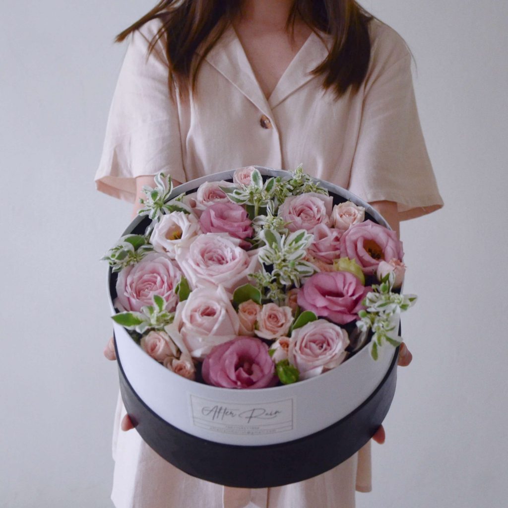 Dreamy Pastel Pink Rose Fresh Flower Box by AfterRainFlorist, PJ Florist, KL & Selangor Flower Delivery
