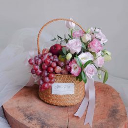 Get Well Soon Gift Moyenne Fresh Fruit & Flower Basket by AfterRainFLorist, PJ (Malaysia) Florist,KL & Selangor / Klang Valley Flower Delivery Service