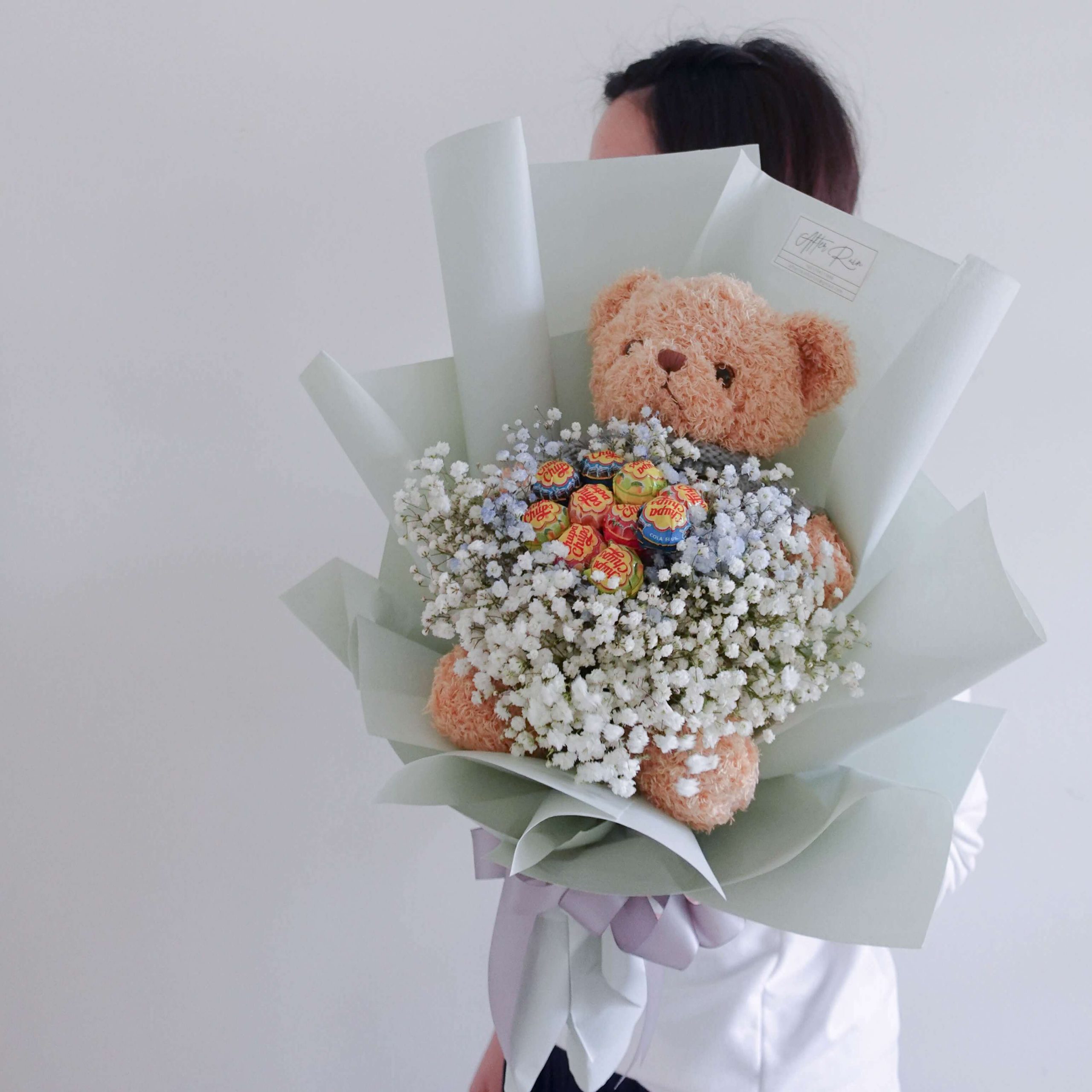 Birthday Lollipop Bear Fresh Flower Bouquet by AfterRainFLorist, PJ (Malaysia) online Florist,KL & Selangor / Klang Valley Flower Delivery Service