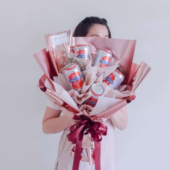 Birthday Valentine's Day VDAY For Men Flower & Gift Anchor Beer Bouquet by AfterRainFLorist, PJ (Malaysia) online Florist,KL & Selangor / Klang Valley Flower Delivery Service