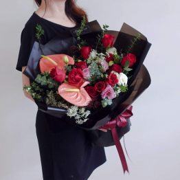 Large Everlasting Mix Fresh Flower Bouquet by AfterRainFLorist, PJ (Malaysia) online Florist,KL & Selangor / Klang Valley Flower Delivery Service