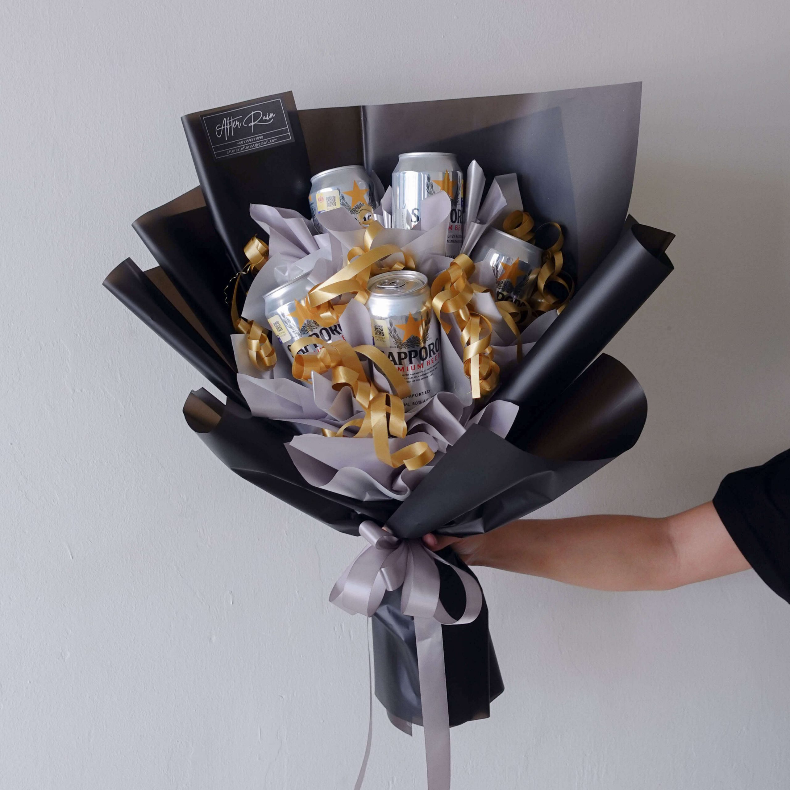 Men's Birthday Alcohol Special Creative Gift Sapporo Beer Bouquet by AfterRainFLorist, PJ (Malaysia) online Florist,KL & Selangor / Klang Valley Flower Delivery Service