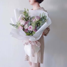 Pastel Sweet Romantic Bithday Mix flower with Peony Fresh Flower Bouquet by AfterRainFLorist, PJ (Malaysia) online Florist,KL & Selangor / Klang Valley Flower Delivery Service