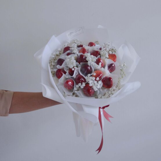 Valentine's Day VDAY Flower & Gift 2021 Strawberry with Baby Breath Fresh Flower Bouquet by AfterRainFLorist, PJ (Malaysia) online Florist,KL & Selangor / Klang Valley Flower Delivery Service