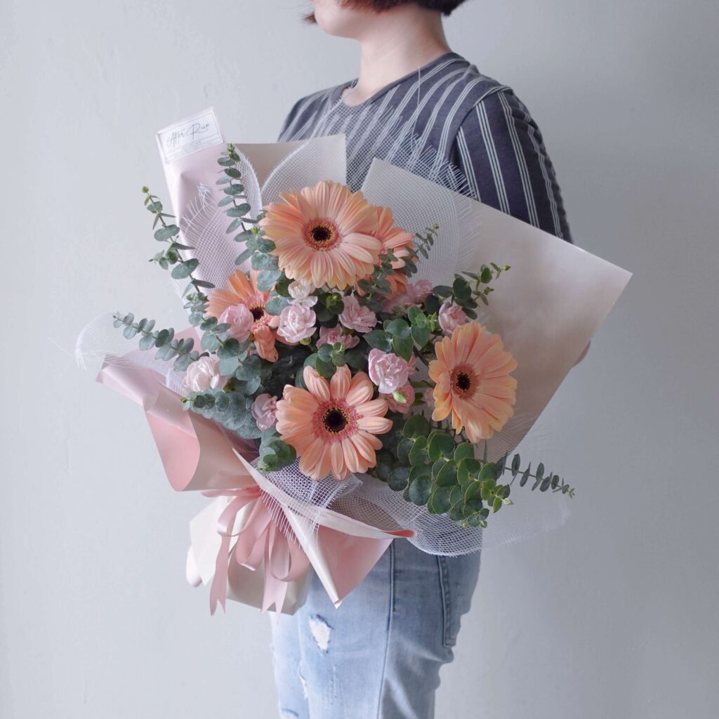 Mother's Day 2023 Sweet Birthday Gerbera Mixed Spray Carnation Flower Bouquet by AfterRainFLorist, PJ (Malaysia) online Florist,KL & Selangor / Klang Valley Flower Delivery Service