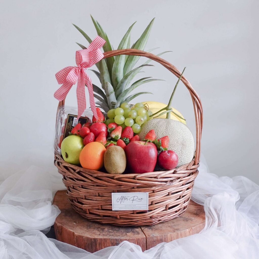 Same Day Delivery Get Well Soon Thank You Large & Premium Fruit Hamper Basket by AfterRainFLorist PJ Malaysia online Florist KL Selangor Klang Valley Flower Delivery Service