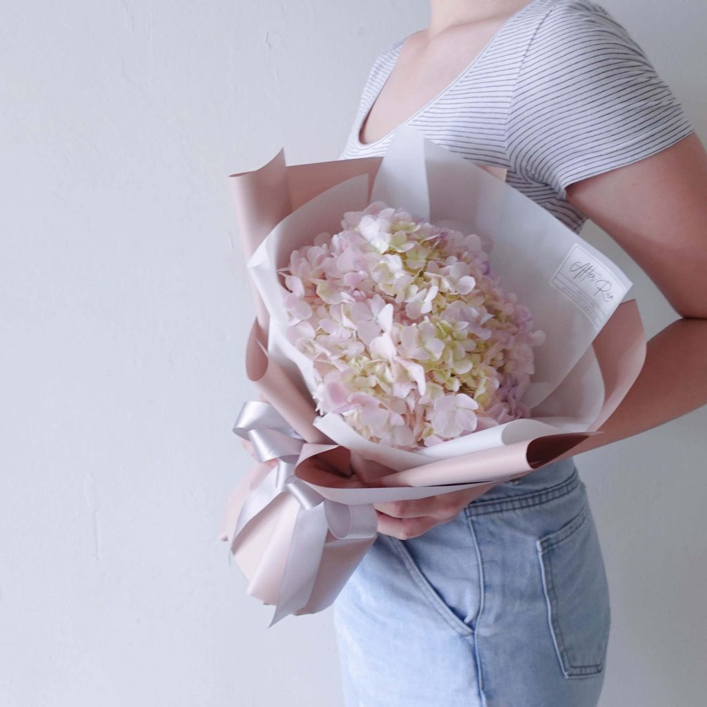 AfterRainFlorist PJ KL Selangor Florist Flower Delivery Service Pink Hydrangea Romantic Pastel Flower Bouquet