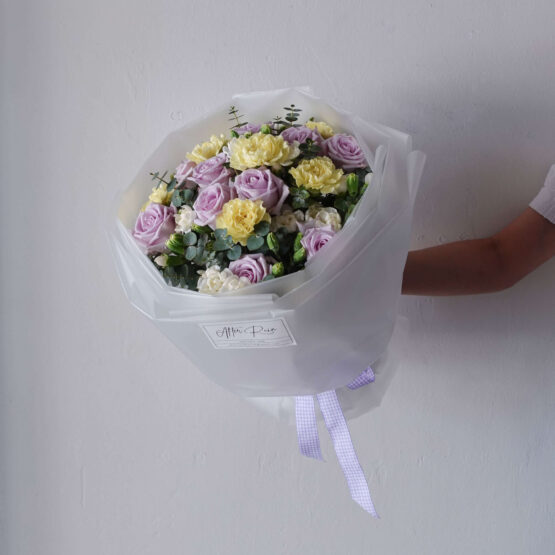 [Mother's Day Flower & Gift Delivery] Lilac Rose With Carnation Fresh Flower Bouquet by AfterRainFlorist, PJ Florist, KL & Selangor(Klang Valley) Flower Delivery Service