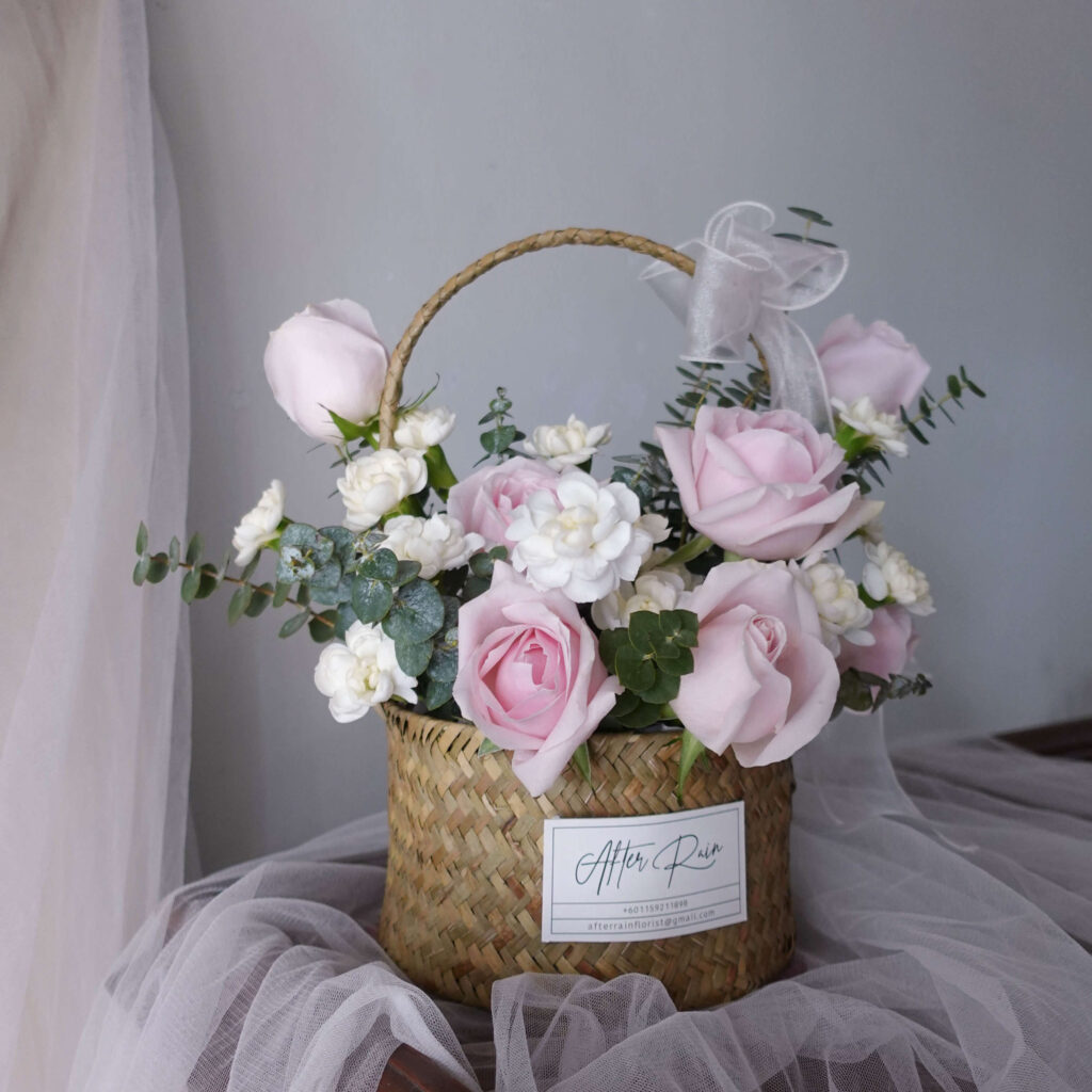 [Mother's Day Flower & Gift Delivery] Blush Sweet Pink Theme Supreme Money Cash & Flower Gift Basket by AfterRainFlorist, PJ Florist, KL & Selangor(Klang Valley) Flower Delivery Service