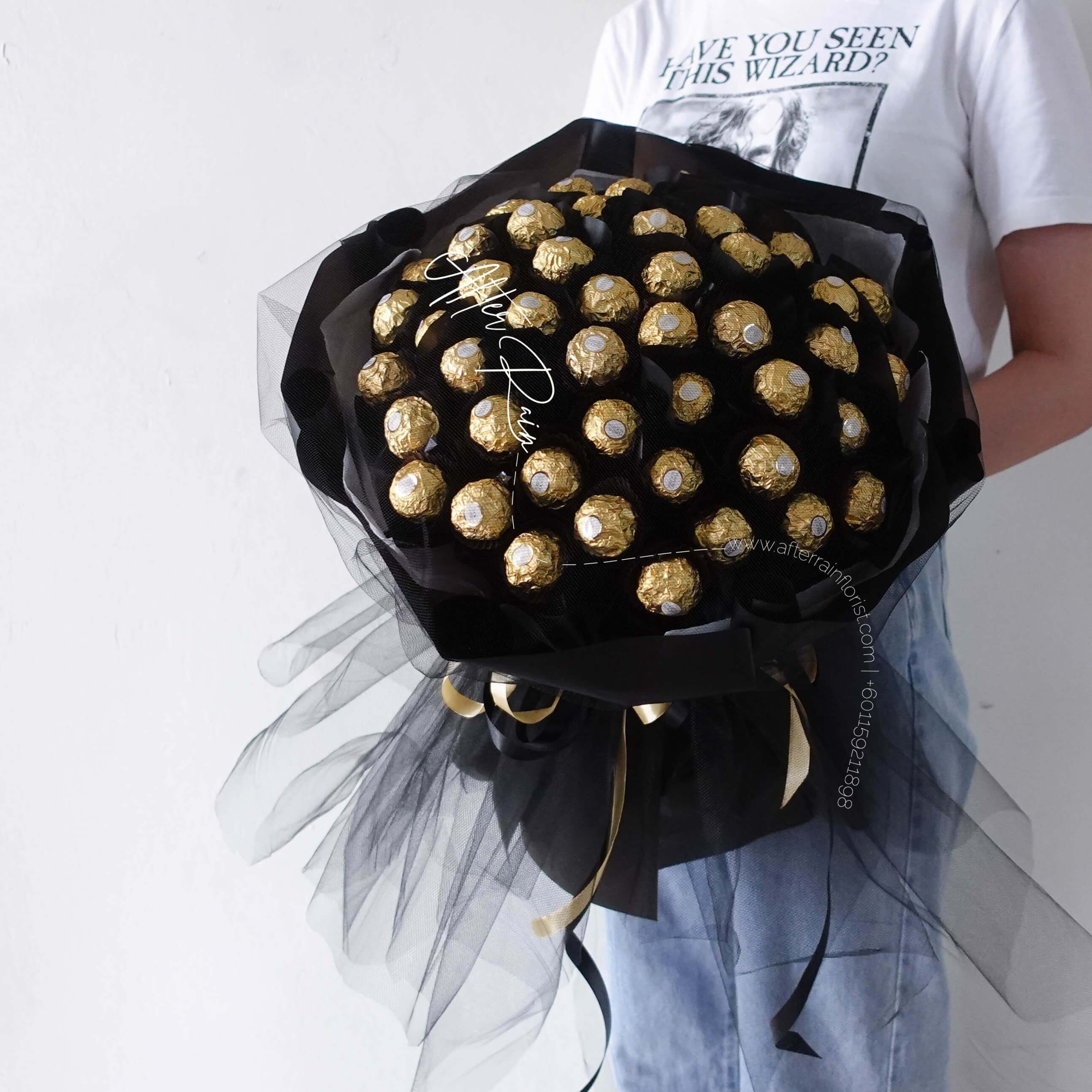 AfterRainFloris Ferrero Rocher Chocolate Lover Birthday Gift Bouquet PJ Florist KL Klang Valley Flower Gift Delivery Services