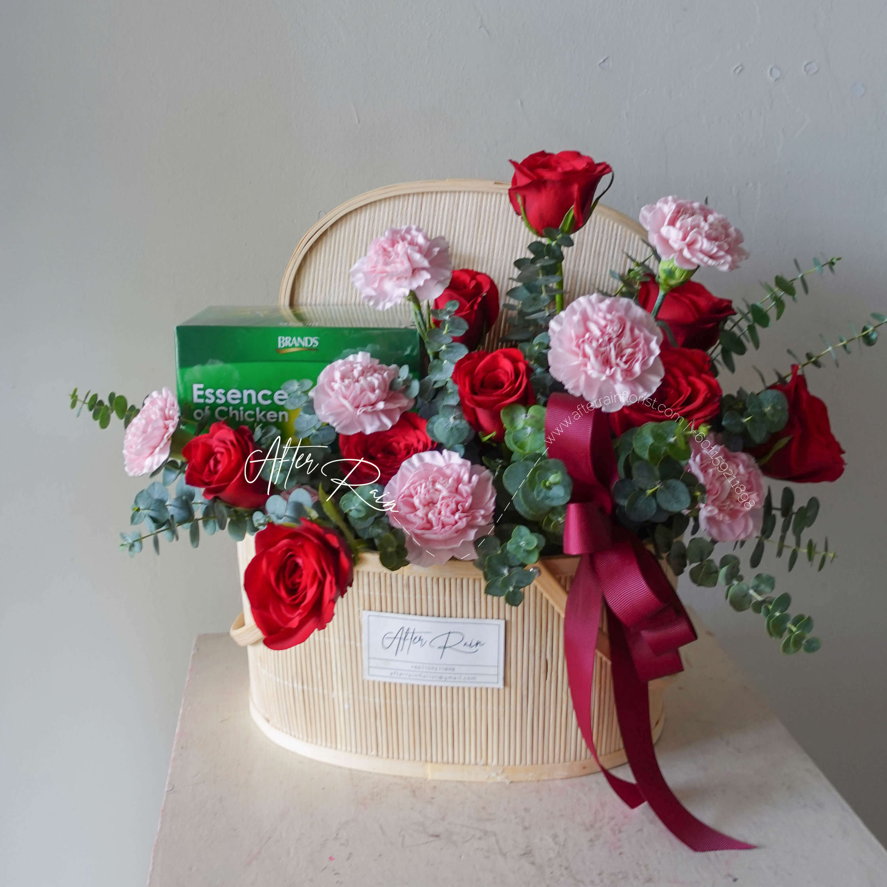 AfterRainFlorist Get Better Soon Brands Chicken Essence and Flower Basket PJ Florist KL Klang Valley Flower Gift Delivery Services