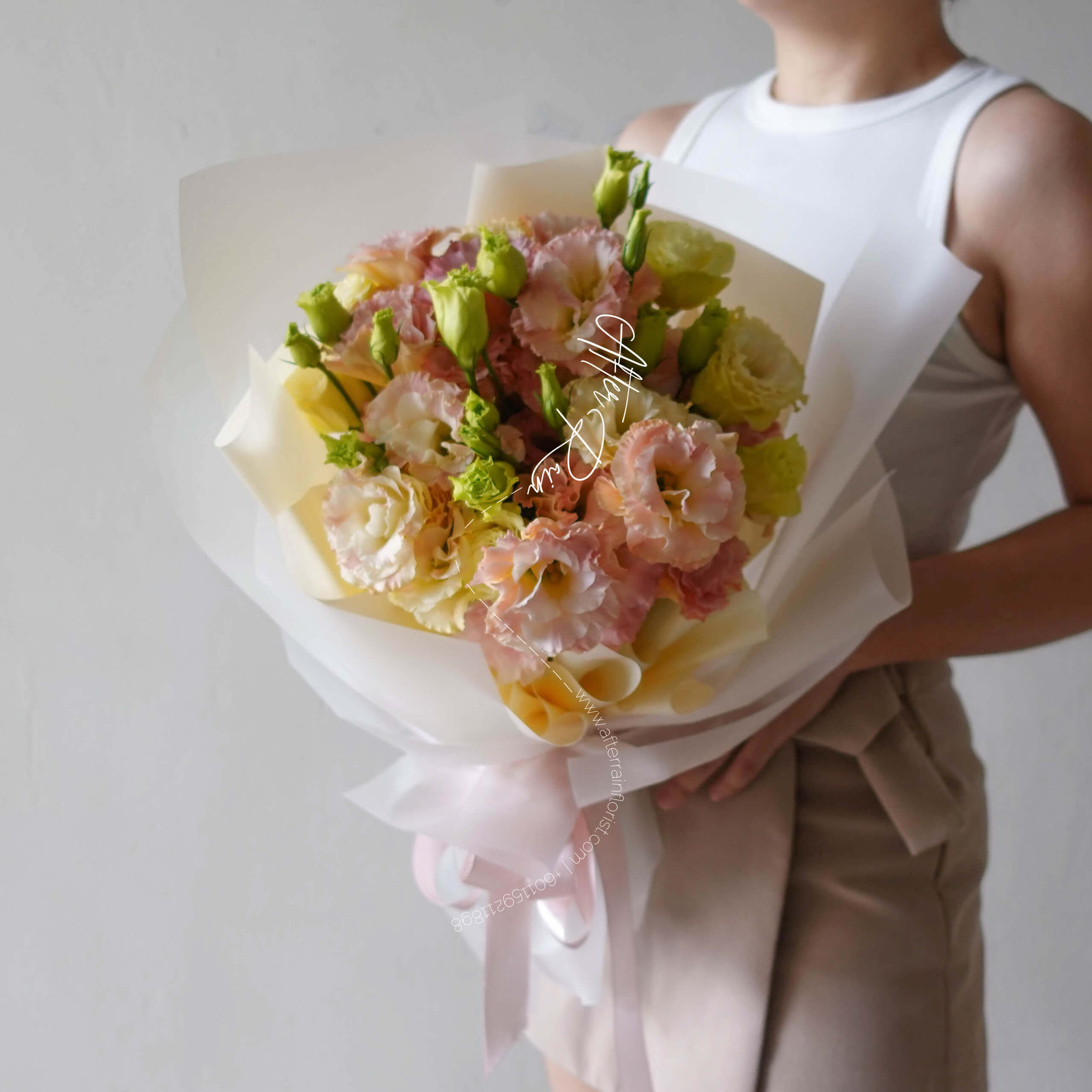 AfterRainFlorist Romance Eustoma Fresh Flower Wrapping Bouquet PJ Florist KL Klang Valley Flower Gift Delivery Services