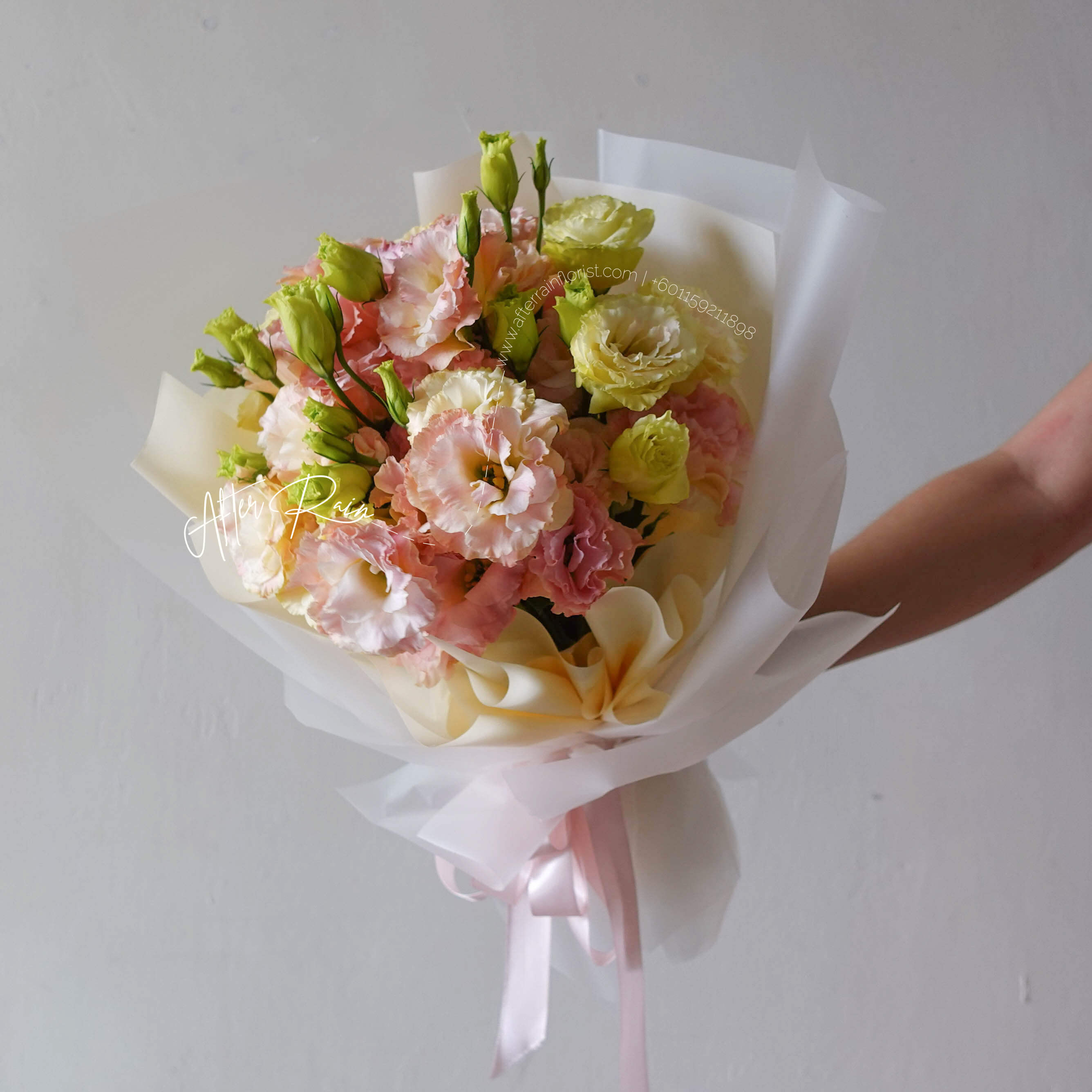 AfterRainFlorist Romance Eustoma Fresh Flower Wrapping Bouquet PJ Florist KL Klang Valley Flower Gift Delivery Services