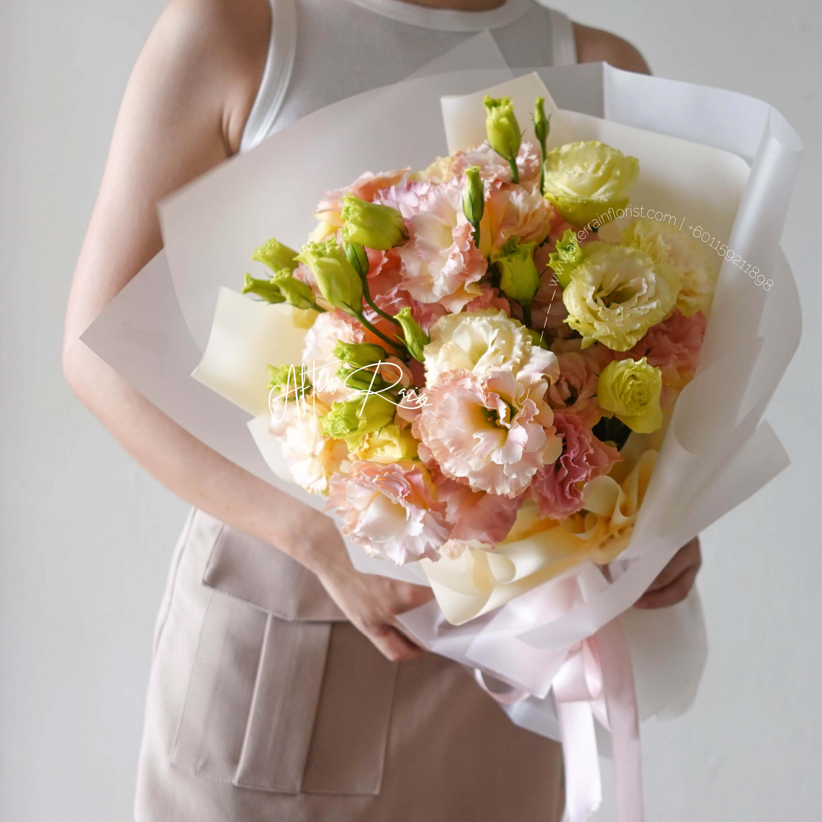 AfterRainFlorist Romance Eustoma Fresh Flower Wrapping Bouquet PJ Florist KL Klang Valley Flower Gift Delivery Services